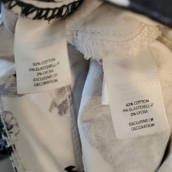 Whbm printed black and white denim size 2 regular - Picture 4 of 4